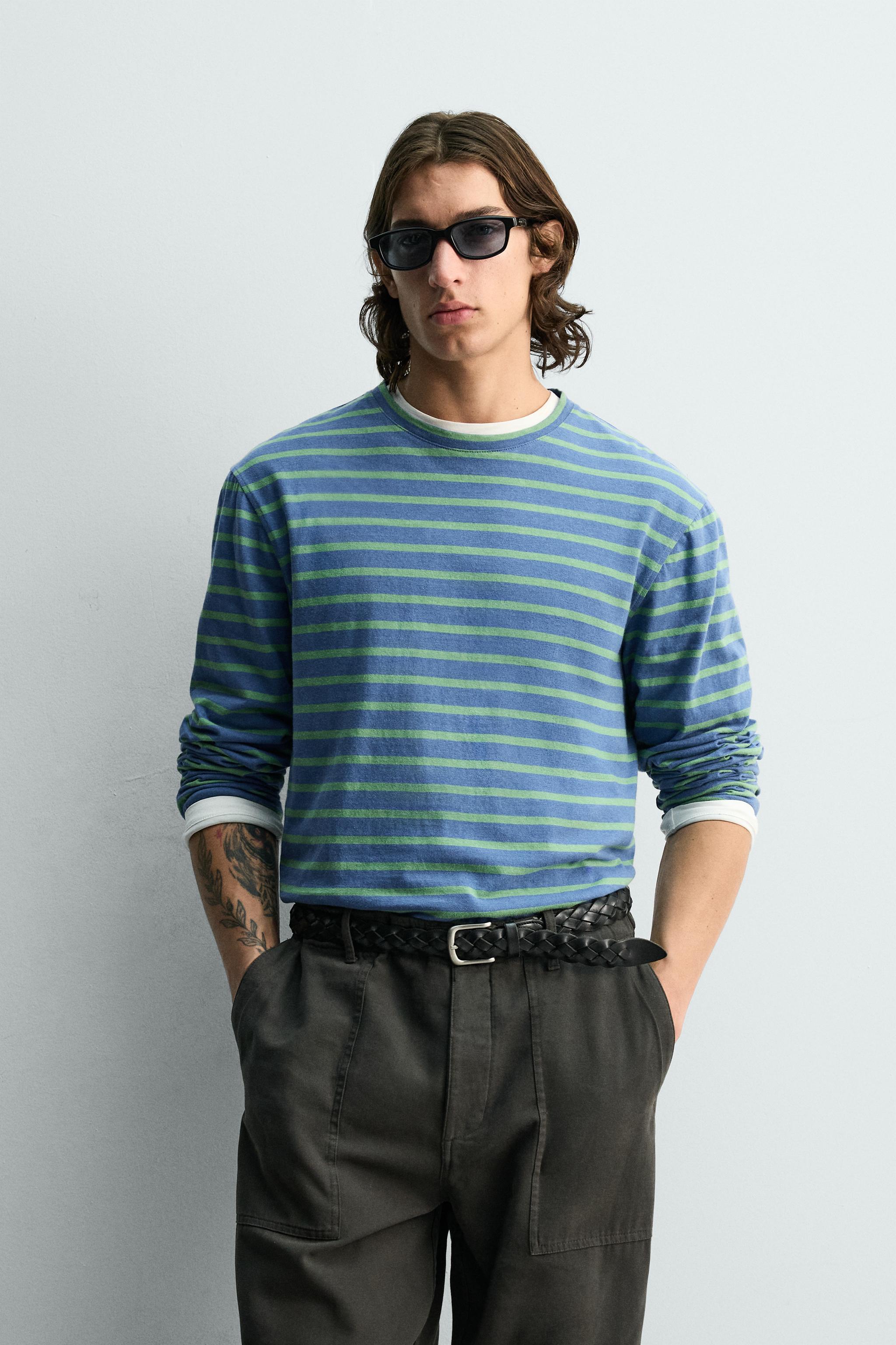 STRIPED JACQUARD T-SHIRT